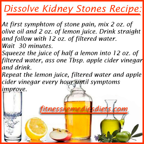 dissolve kidney stones recipe